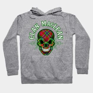 Scottish Clan MacLean Tartan Celtic Skull Hoodie